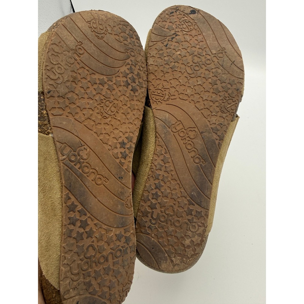 Yokono Tan Suede Crisscross Slide Sandals Made in Spain Genuine Leather 6.5 - Picture 7 of 7